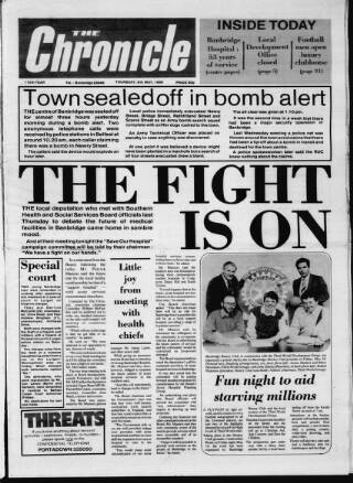 cover page of Banbridge Chronicle published on May 8, 1986