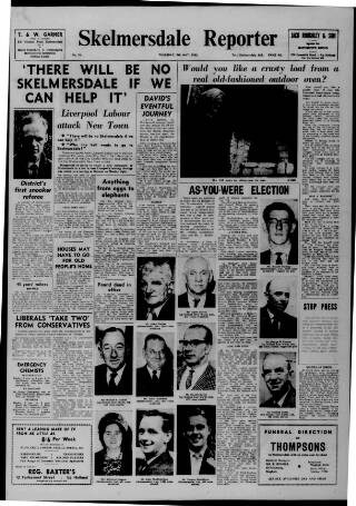 cover page of Skelmersdale Reporter published on May 9, 1963