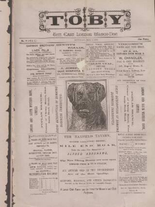 cover page of Toby published on May 8, 1886
