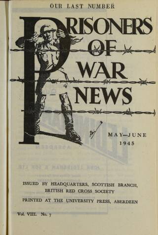 cover page of Prisoners of War News published on May 1, 1945